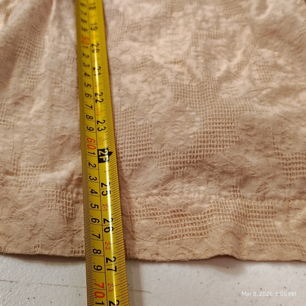 MUSTARD SEED ROMPER WOMENS SMALL TAN RUFFLE SLEEVE LINED 100% COTTON COTTAGECORE - Picture 7 of 9